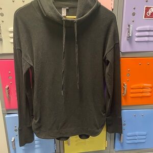 Sweaty Betty Black Cowl Neck Hoodie, M